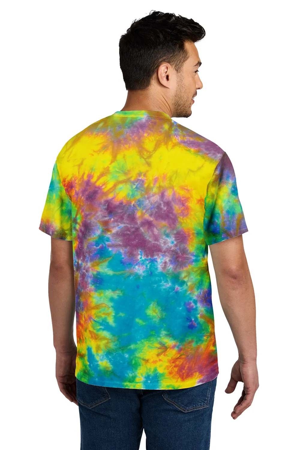 Port & Company Mens Crystal Tie-Dye Short Sleeve Crewneck T-Shirt - Jeweltone