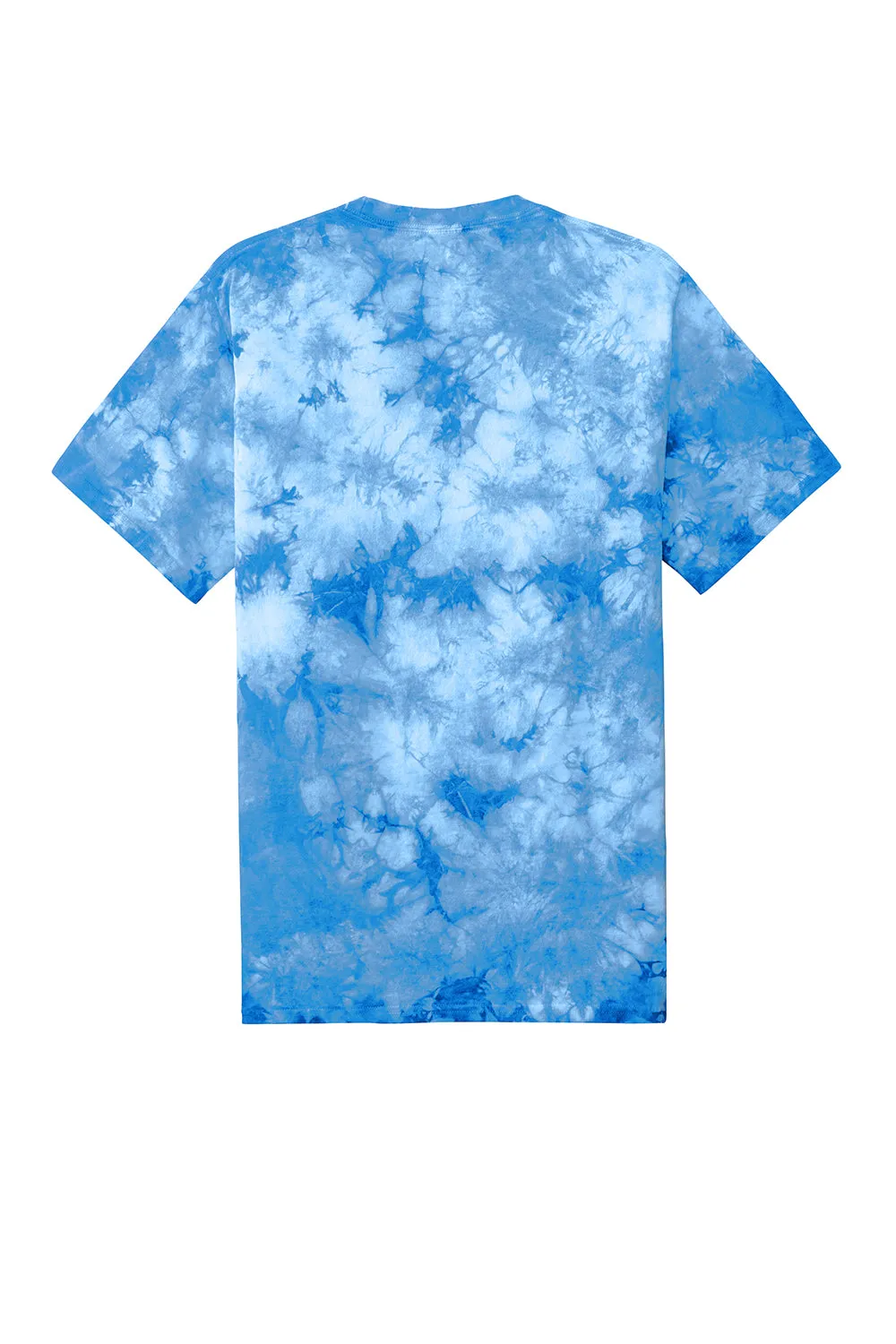 Port & Company Mens Crystal Tie-Dye Short Sleeve Crewneck T-Shirt - Sky Blue