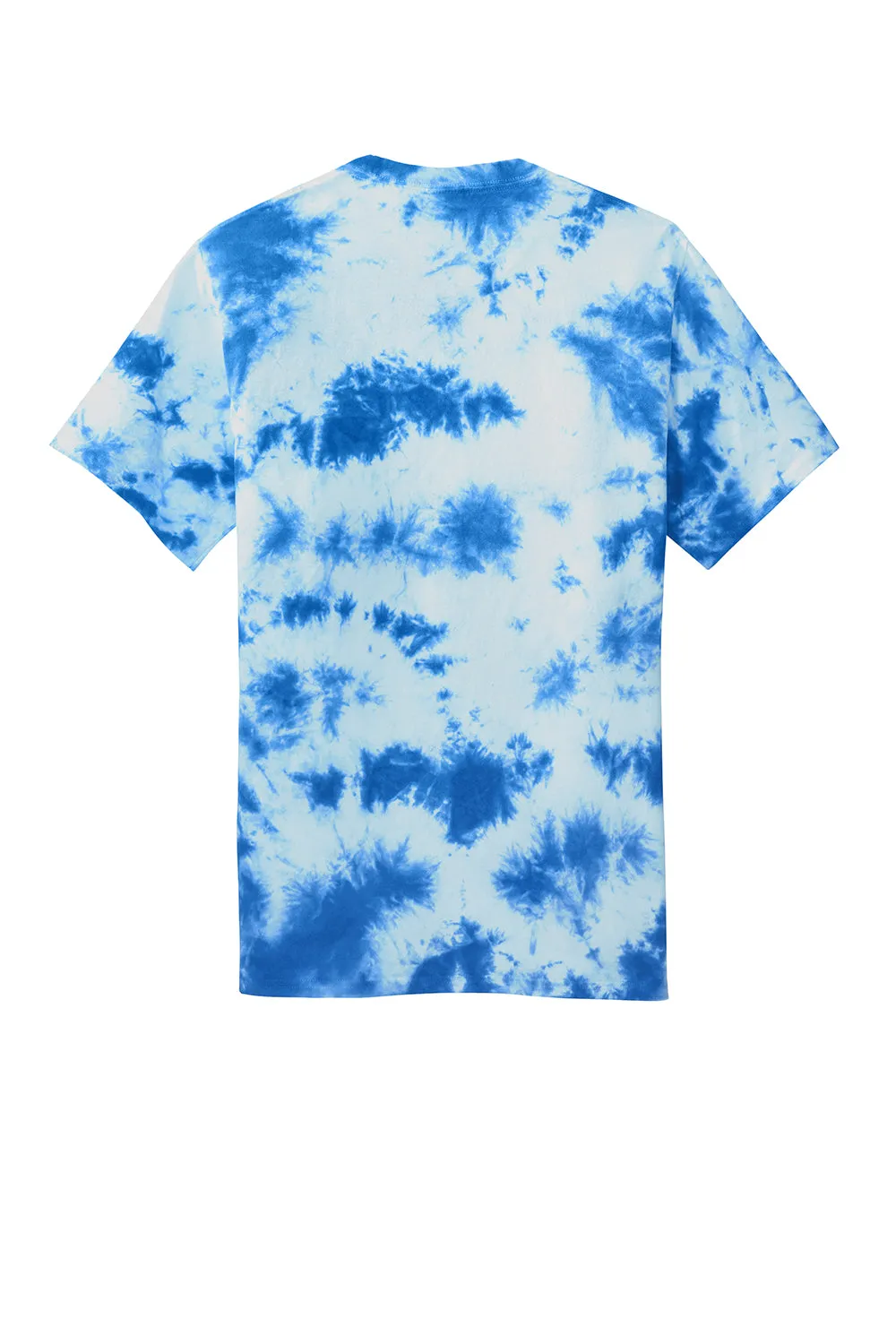 Port & Company Mens Crystal Tie-Dye Short Sleeve Crewneck T-Shirt - True Royal Blue