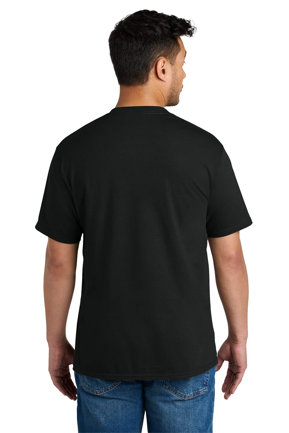 Port & Company Mens CVC Short Sleeve Crewneck T-Shirt - Black