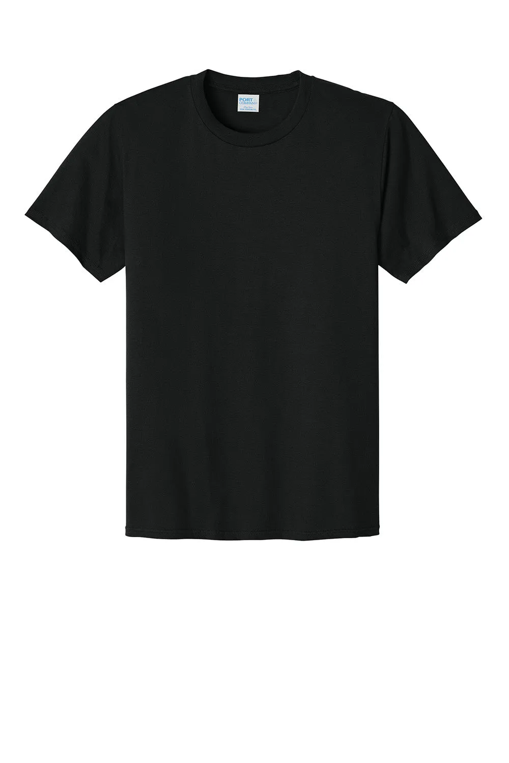 Port & Company Mens CVC Short Sleeve Crewneck T-Shirt - Black