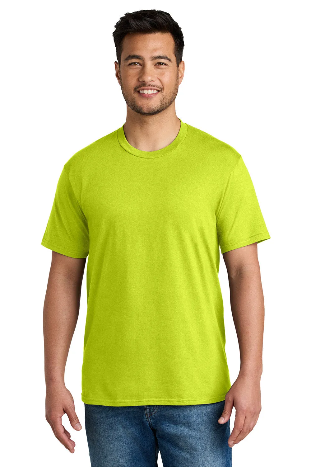 Port & Company Mens CVC Short Sleeve Crewneck T-Shirt - Charge Green