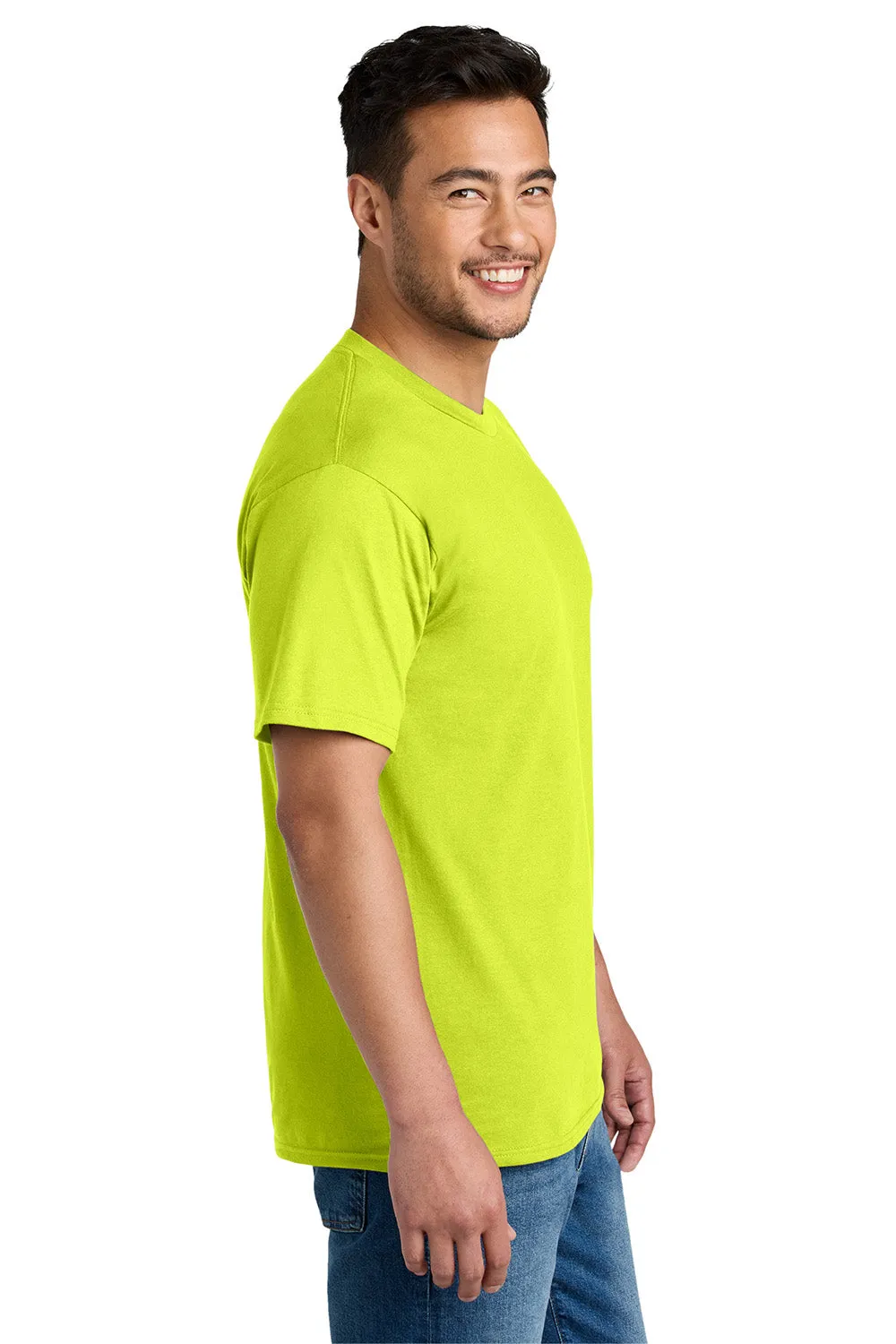 Port & Company Mens CVC Short Sleeve Crewneck T-Shirt - Charge Green