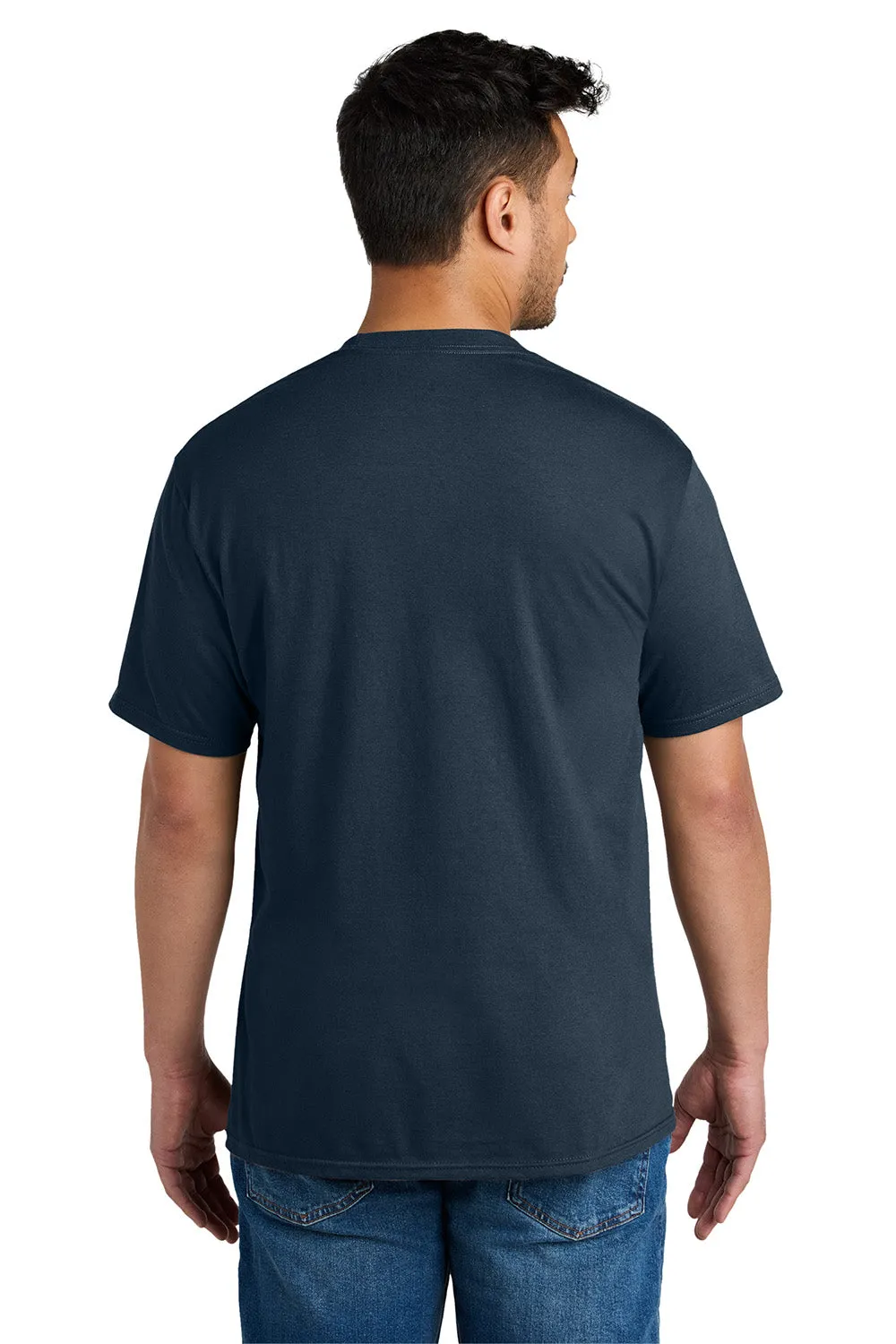 Port & Company Mens CVC Short Sleeve Crewneck T-Shirt - Deep Navy Blue