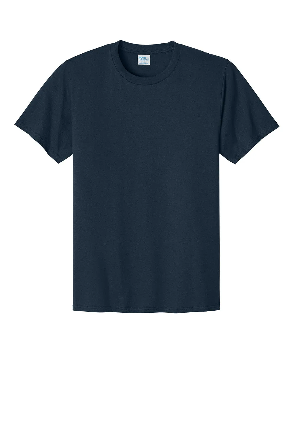 Port & Company Mens CVC Short Sleeve Crewneck T-Shirt - Deep Navy Blue