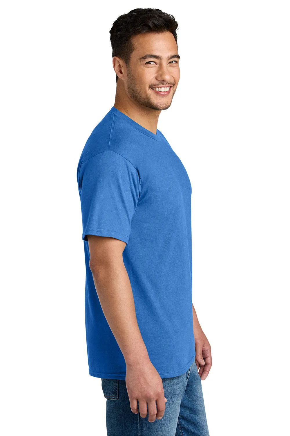 Port & Company Mens CVC Short Sleeve Crewneck T-Shirt - Royal Blue