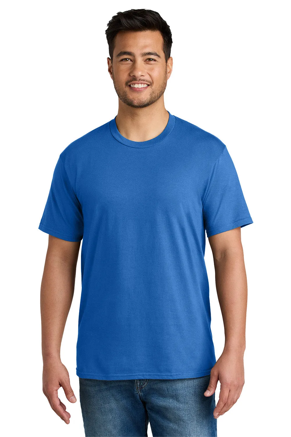 Port & Company Mens CVC Short Sleeve Crewneck T-Shirt - Royal Blue