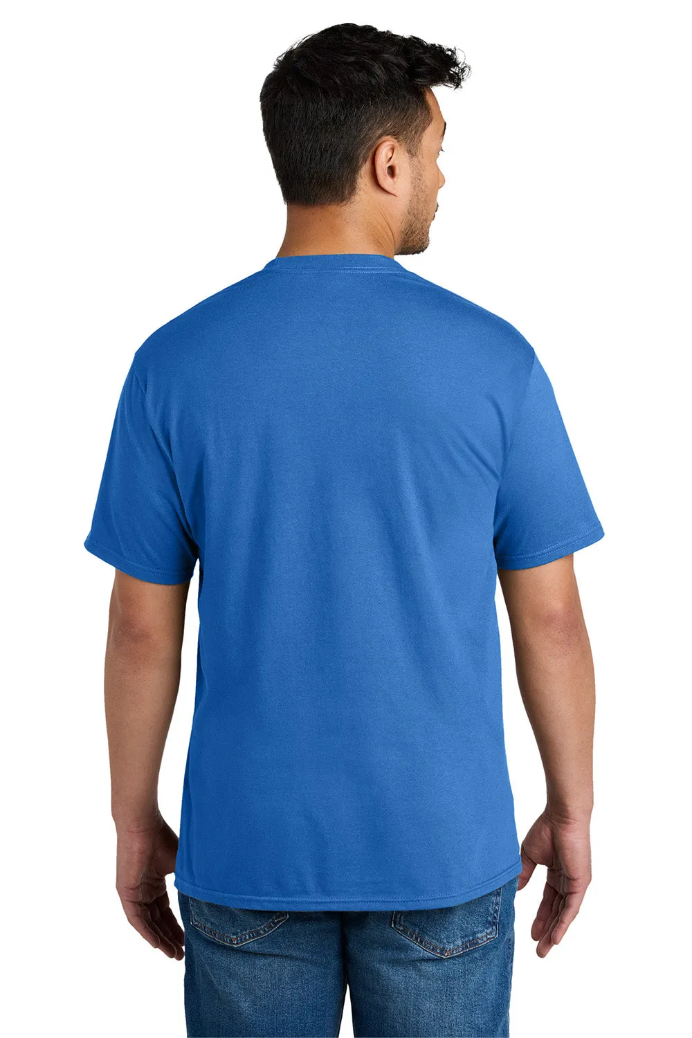 Port & Company Mens CVC Short Sleeve Crewneck T-Shirt - Royal Blue