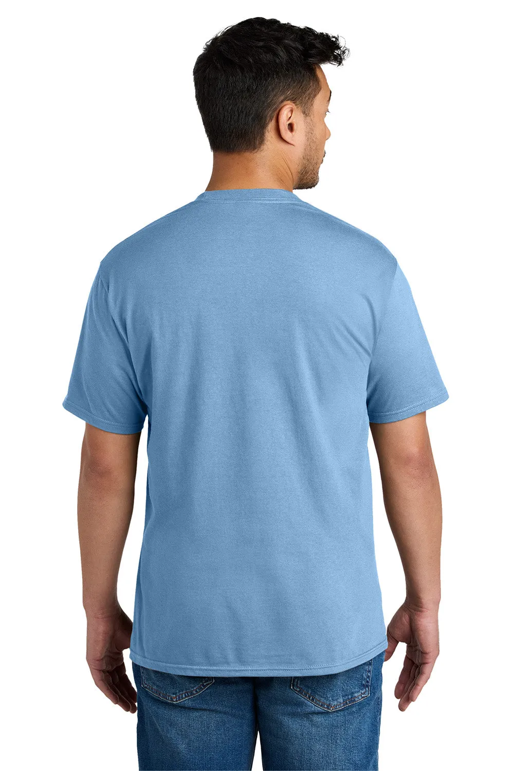 Port & Company Mens CVC Short Sleeve Crewneck T-Shirt - Tundra Blue