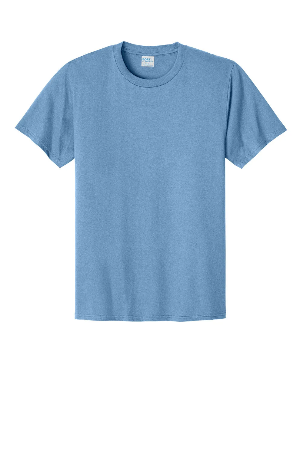 Port & Company Mens CVC Short Sleeve Crewneck T-Shirt - Tundra Blue