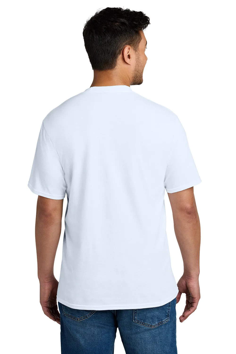Port & Company Mens CVC Short Sleeve Crewneck T-Shirt - White