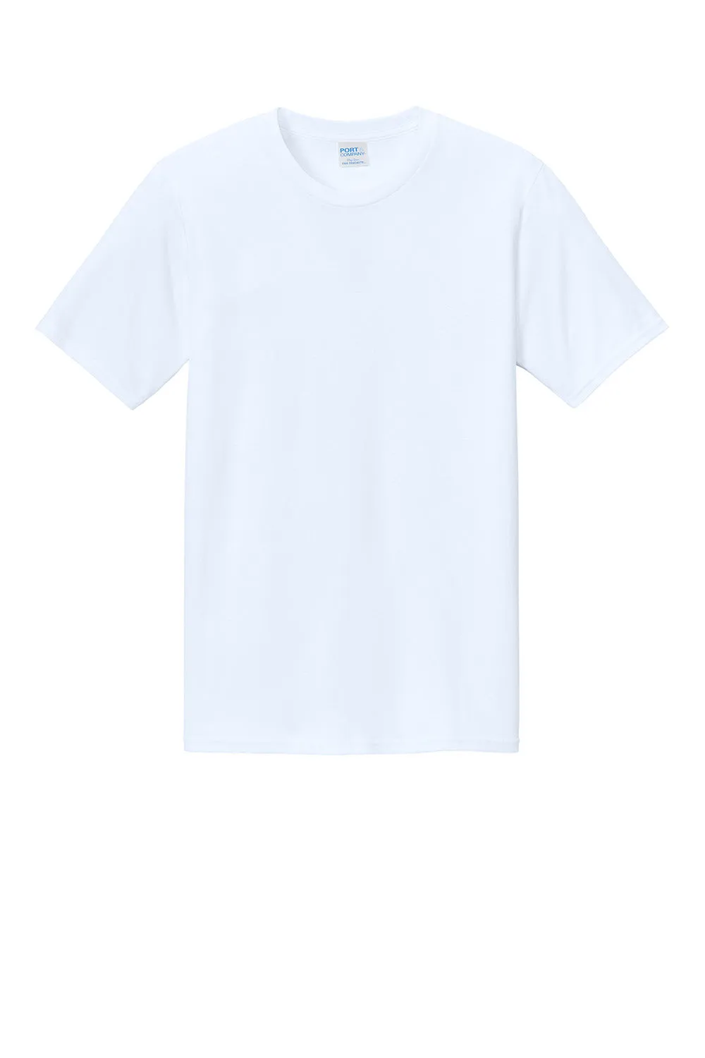 Port & Company Mens CVC Short Sleeve Crewneck T-Shirt - White