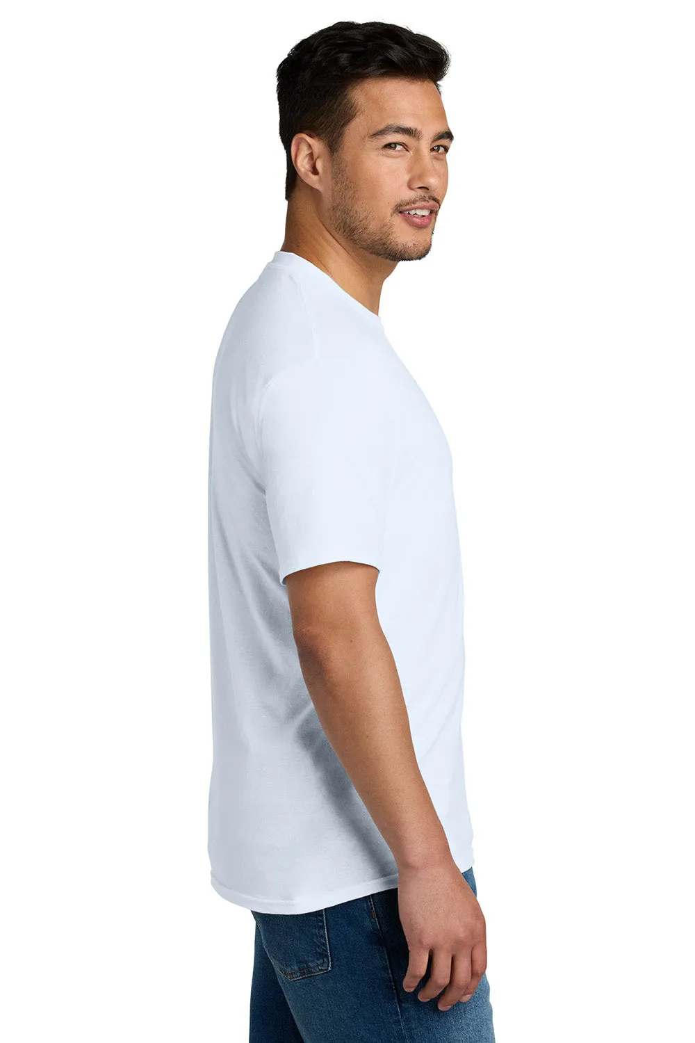 Port & Company Mens CVC Short Sleeve Crewneck T-Shirt - White