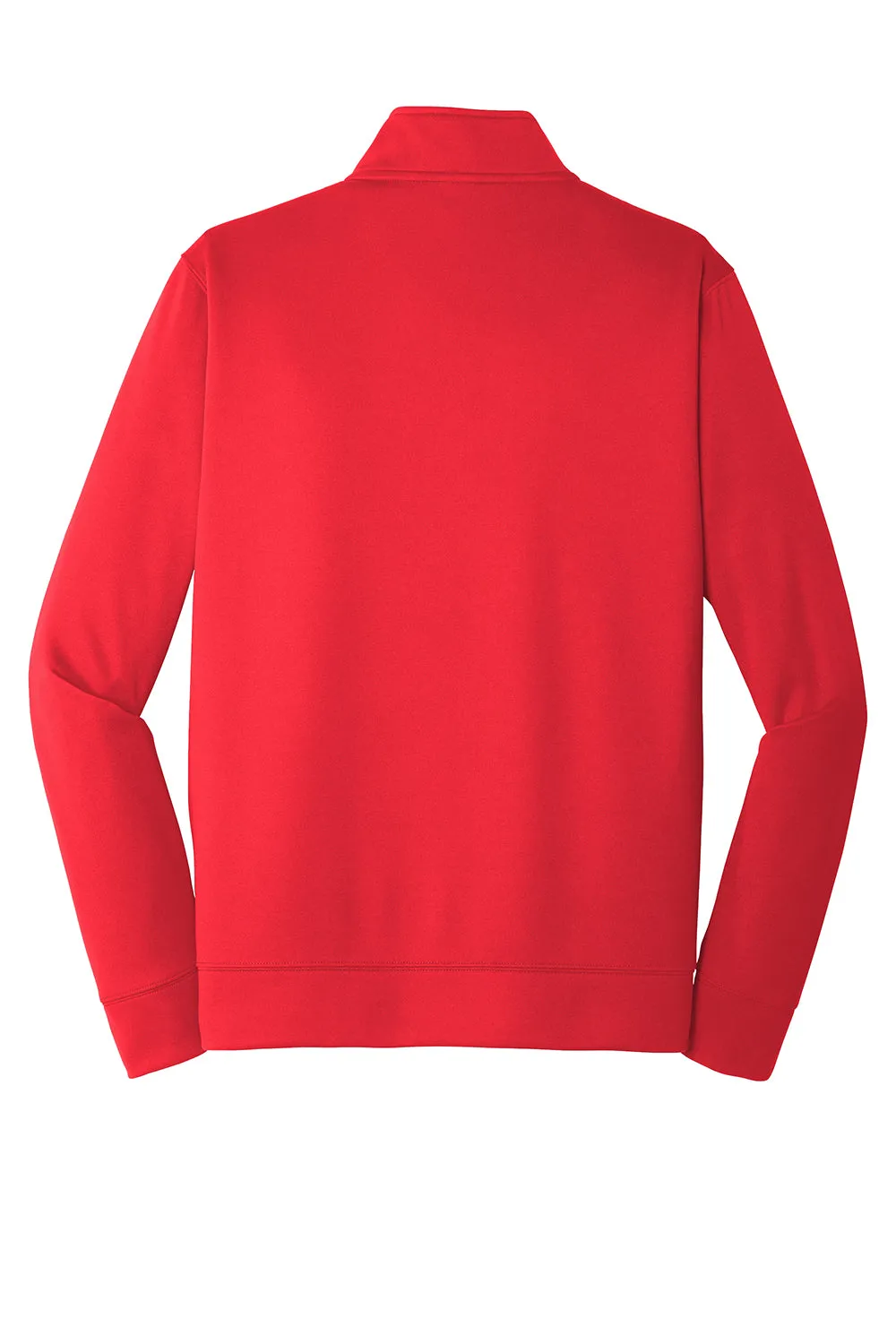 Port & Company Mens Dry Zone Performance Moisture Wicking Fleece 1/4 Zip Sweatshirt - Red