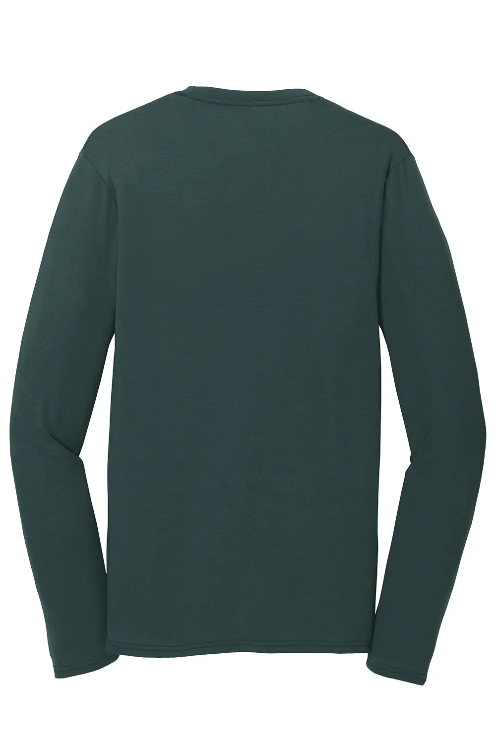 Port & Company Mens Dry Zone Performance Moisture Wicking Long Sleeve Crewneck T-Shirt - Dark Green