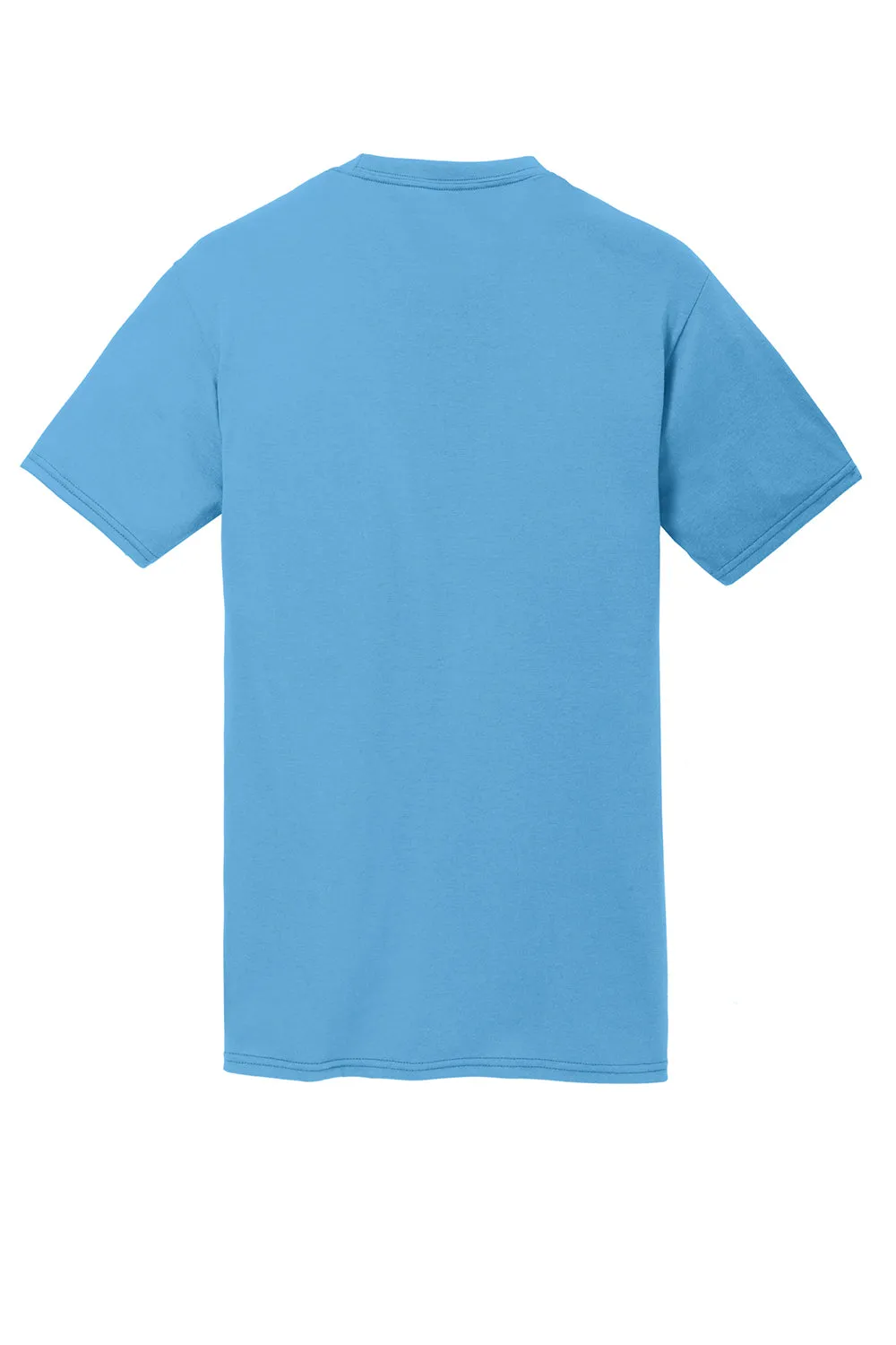 Port & Company Mens Dry Zone Performance Moisture Wicking Short Sleeve Crewneck T-Shirt - Aquatic Blue