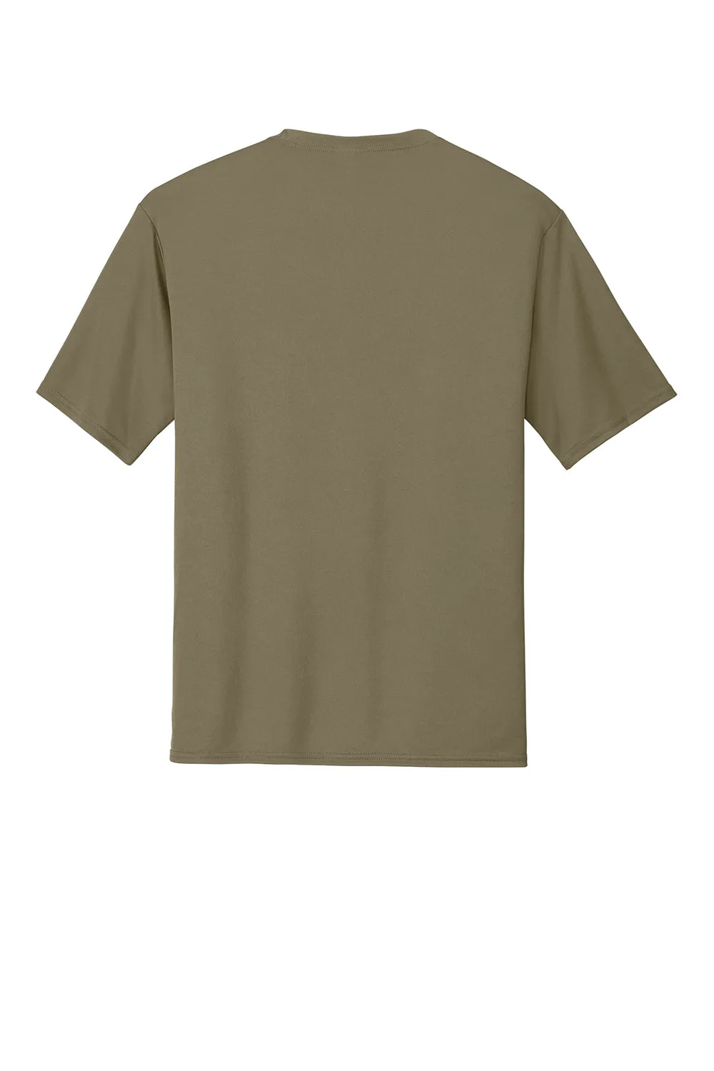 Port & Company Mens Dry Zone Performance Moisture Wicking Short Sleeve Crewneck T-Shirt - Coyote Brown
