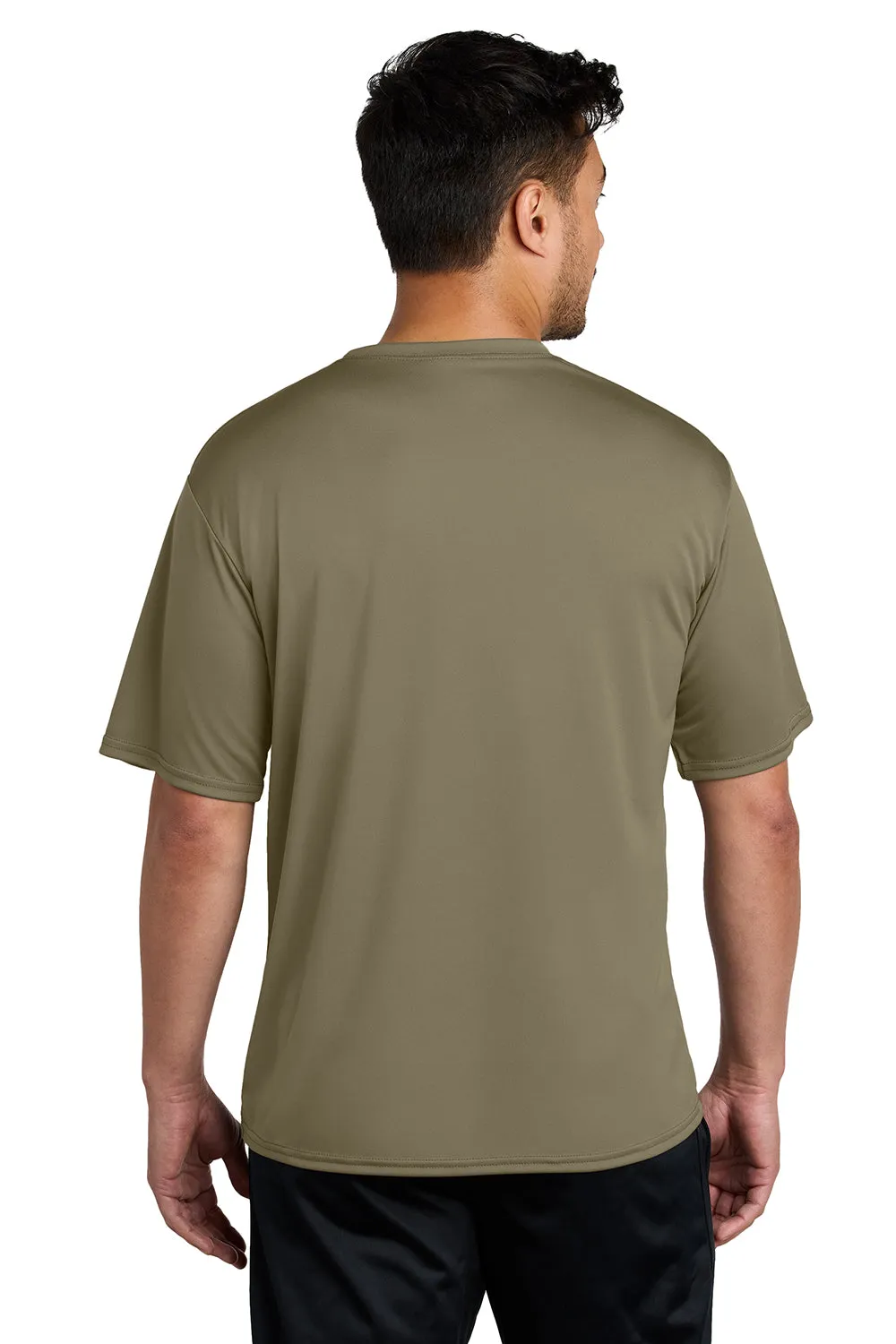 Port & Company Mens Dry Zone Performance Moisture Wicking Short Sleeve Crewneck T-Shirt - Coyote Brown