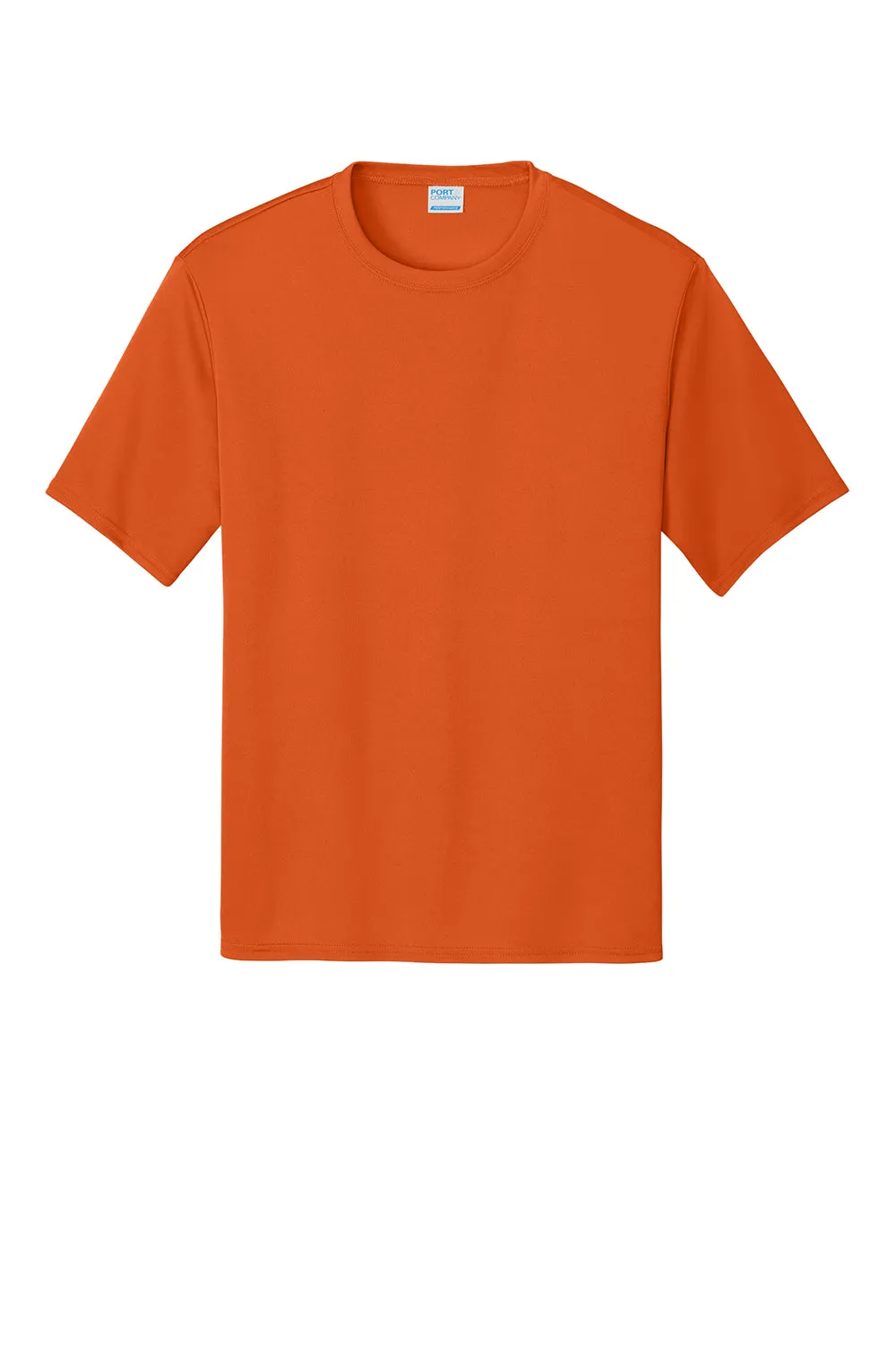 Port & Company Mens Dry Zone Performance Moisture Wicking Short Sleeve Crewneck T-Shirt - Deep Orange