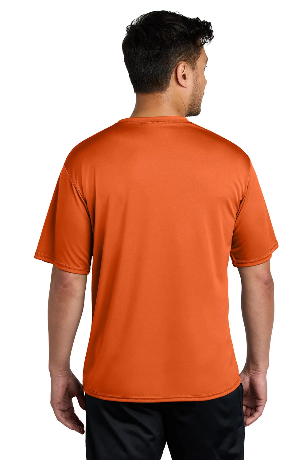 Port & Company Mens Dry Zone Performance Moisture Wicking Short Sleeve Crewneck T-Shirt - Deep Orange