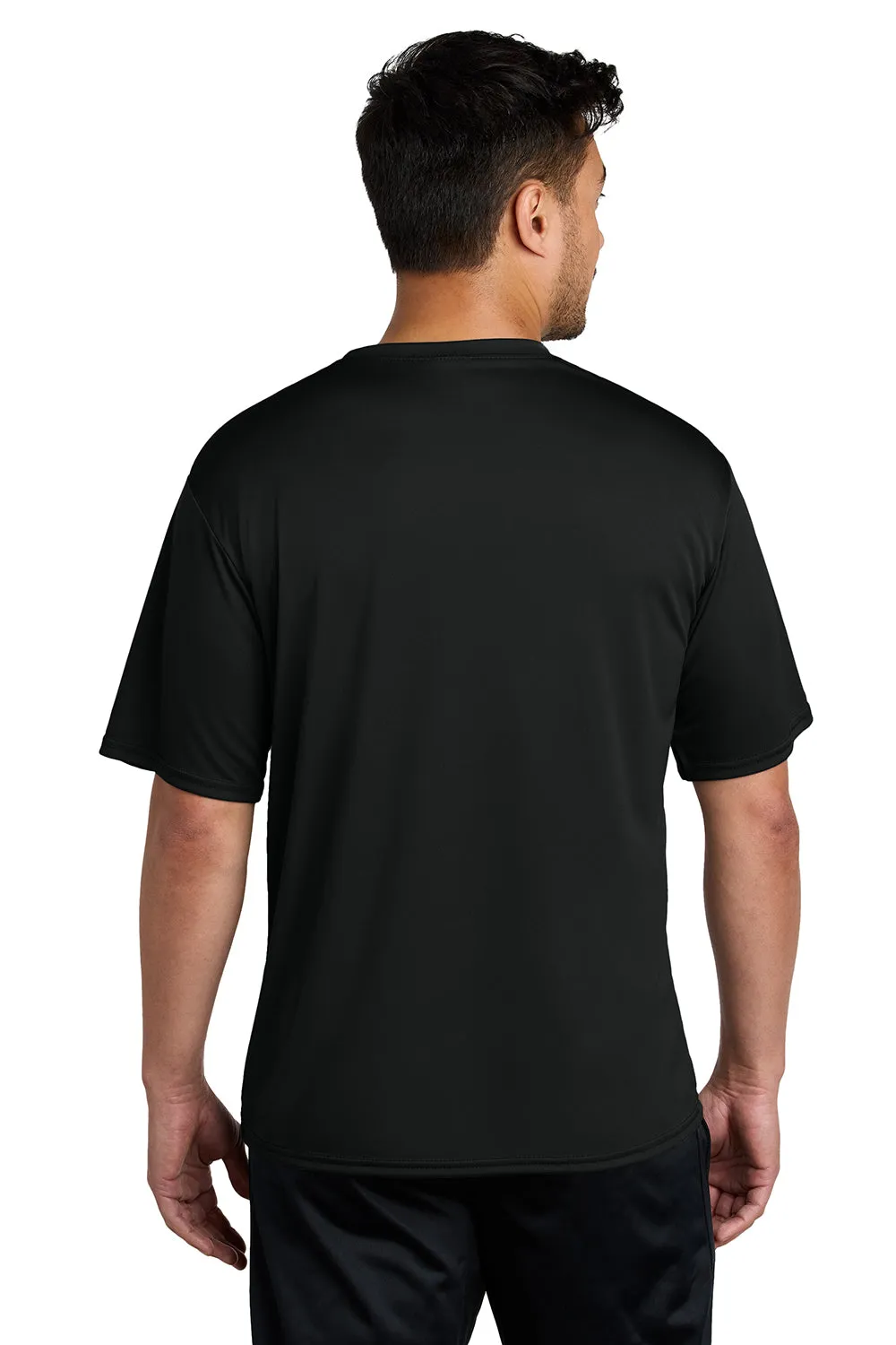 Port & Company Mens Dry Zone Performance Moisture Wicking Short Sleeve Crewneck T-Shirt - Jet Black