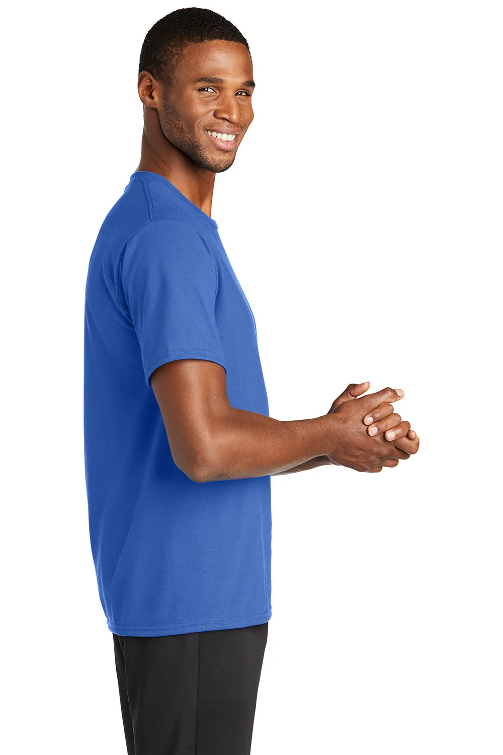 Port & Company Mens Dry Zone Performance Moisture Wicking Short Sleeve Crewneck T-Shirt - True Royal Blue