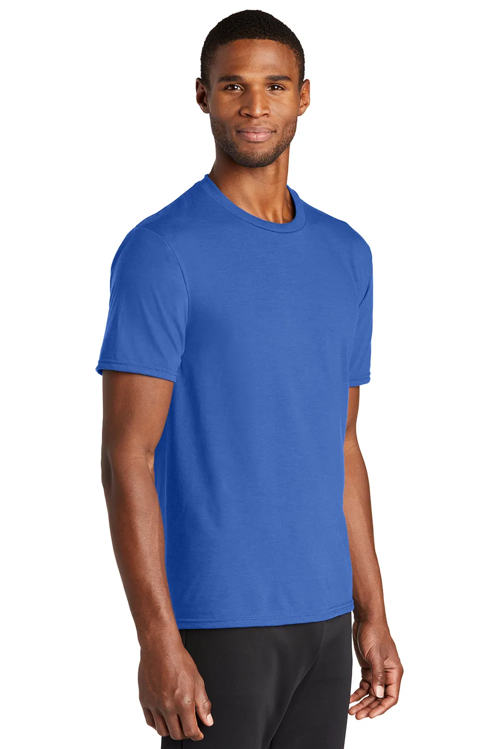 Port & Company Mens Dry Zone Performance Moisture Wicking Short Sleeve Crewneck T-Shirt - True Royal Blue