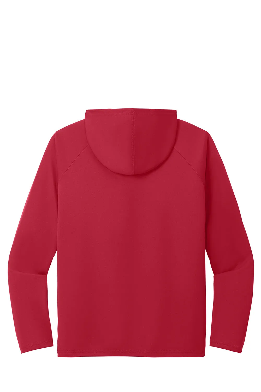 Port & Company Mens DryZone Performance Moisture Wicking Long Sleeve Hooded T-Shirt Hoodie - Red