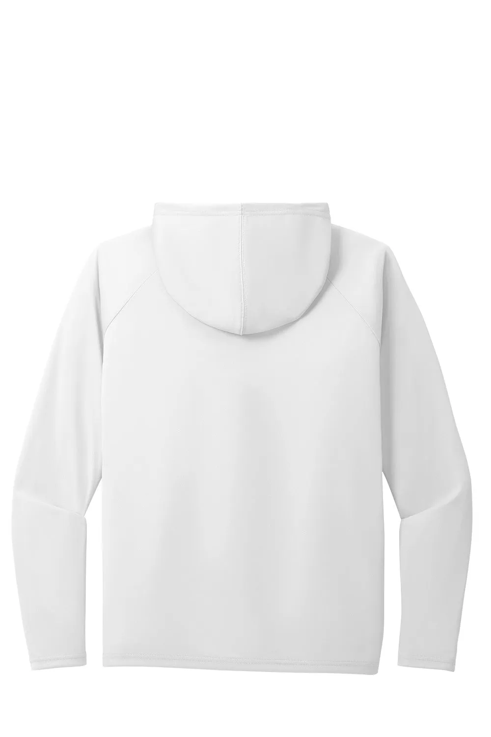 Port & Company Mens DryZone Performance Moisture Wicking Long Sleeve Hooded T-Shirt Hoodie - White