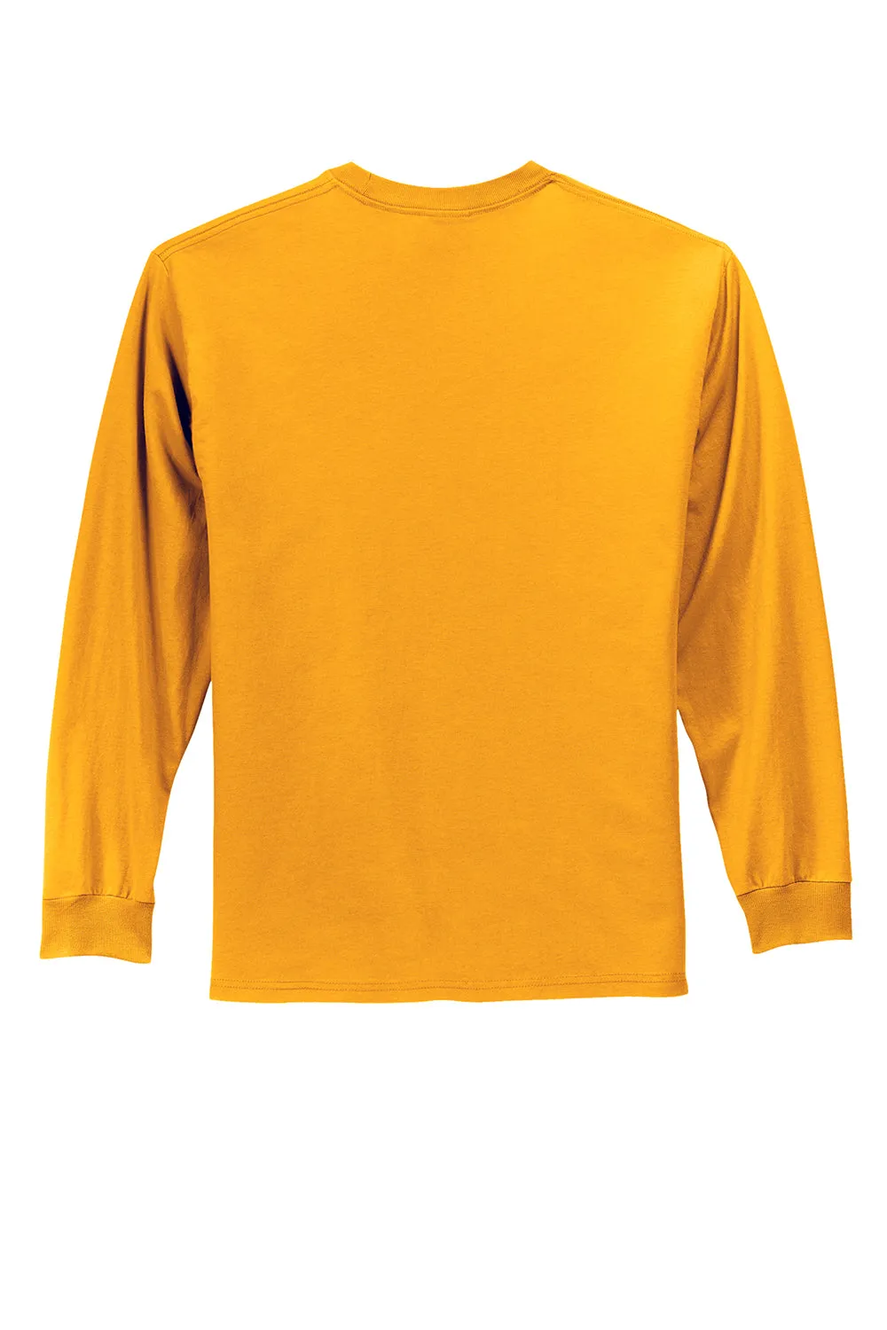 Port & Company Mens Essential Long Sleeve Crewneck T-Shirt - Gold