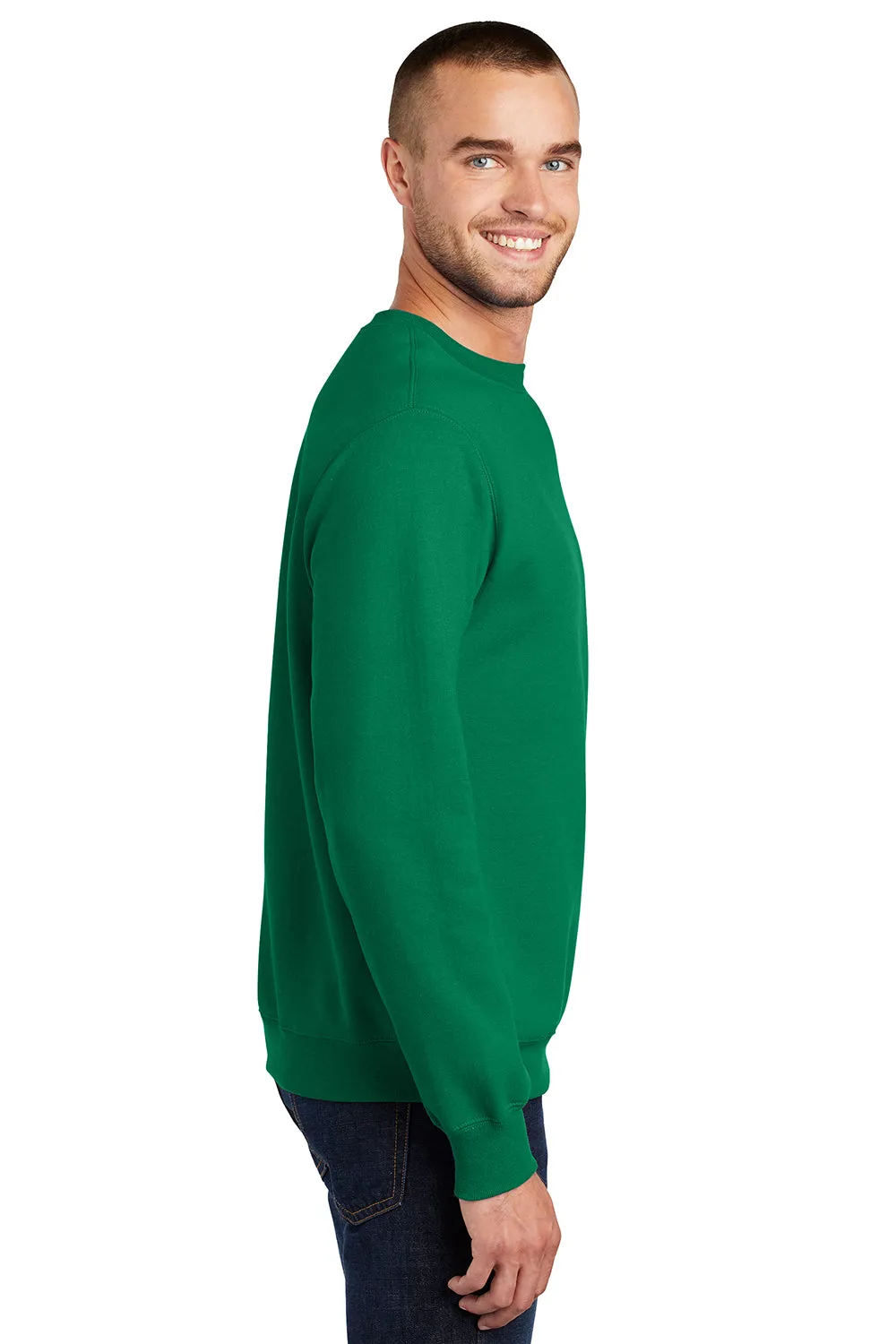Port & Company Mens Essential Pill Resistant Fleece Crewneck Sweatshirt - Kelly Green