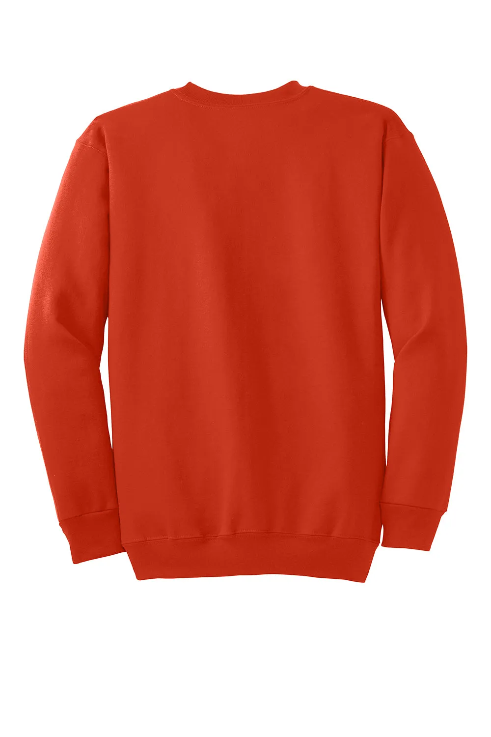 Port & Company Mens Essential Pill Resistant Fleece Crewneck Sweatshirt - Orange