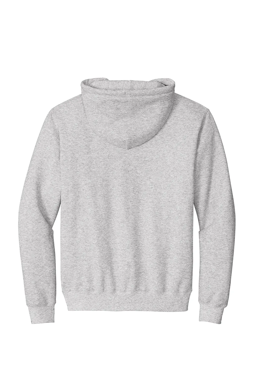 Port & Company Mens Essential Pill Resistant Fleece Full Zip Hooded Sweatshirt Hoodie w/ Pockets - Ash Grey