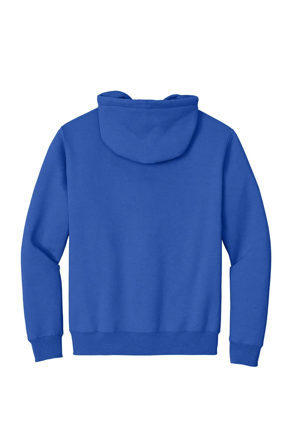 Port & Company Mens Essential Pill Resistant Fleece Full Zip Hooded Sweatshirt Hoodie w/ Pockets - Royal Blue