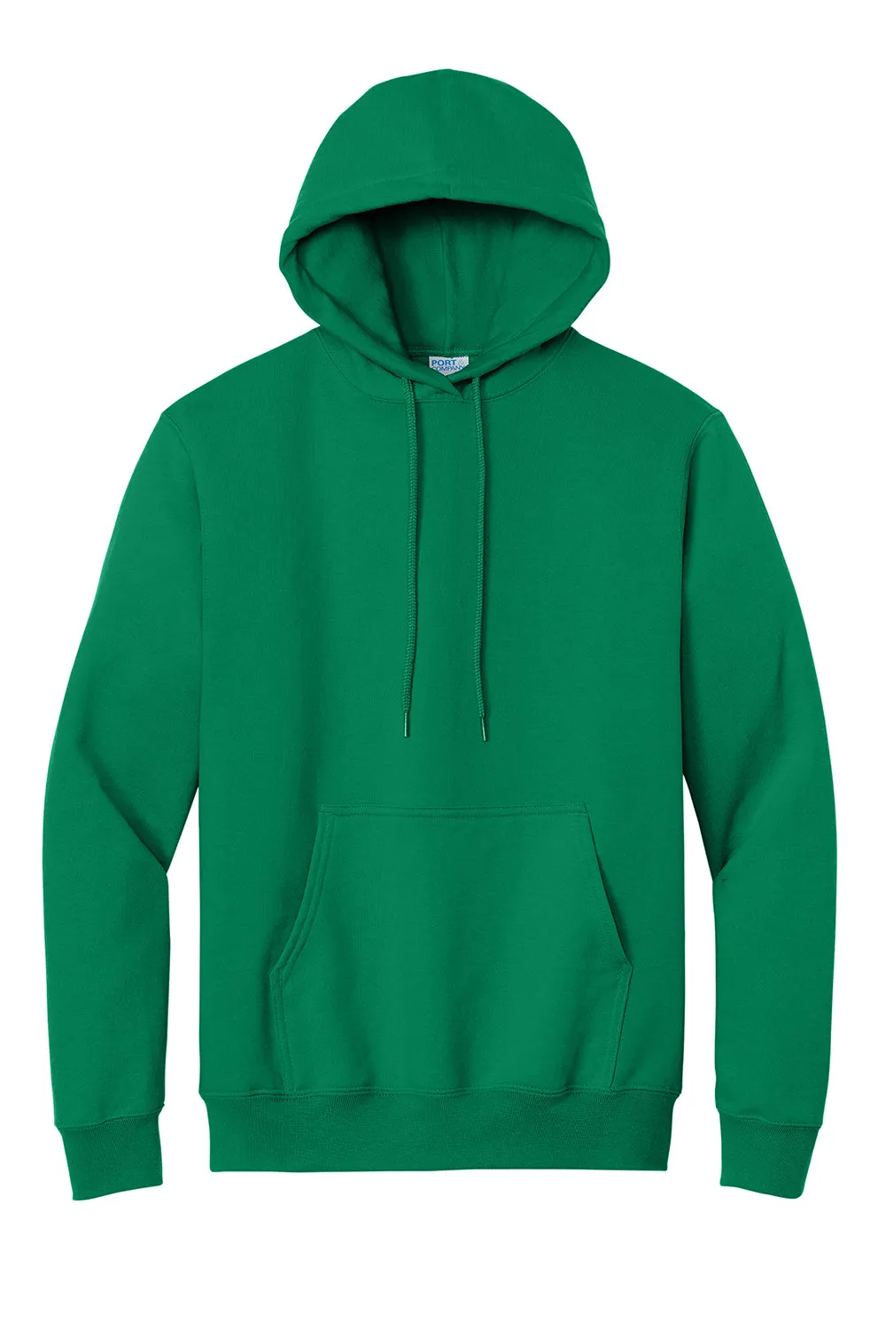 Port & Company Mens Essential Pill Resistant Fleece Hooded Sweatshirt Hoodie w/ Pouch Pocket - Kelly Green