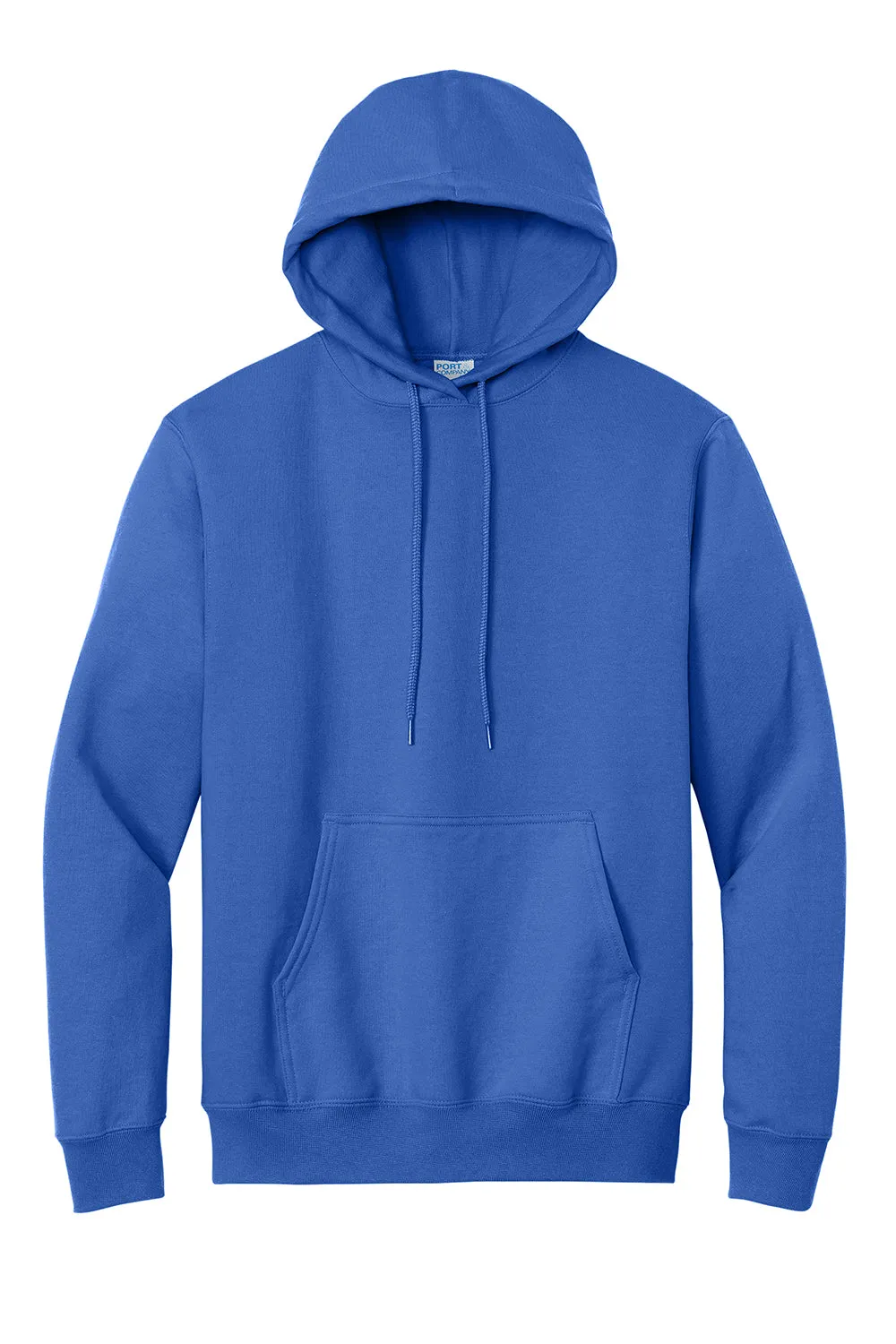 Port & Company Mens Essential Pill Resistant Fleece Hooded Sweatshirt Hoodie w/ Pouch Pocket - Royal Blue