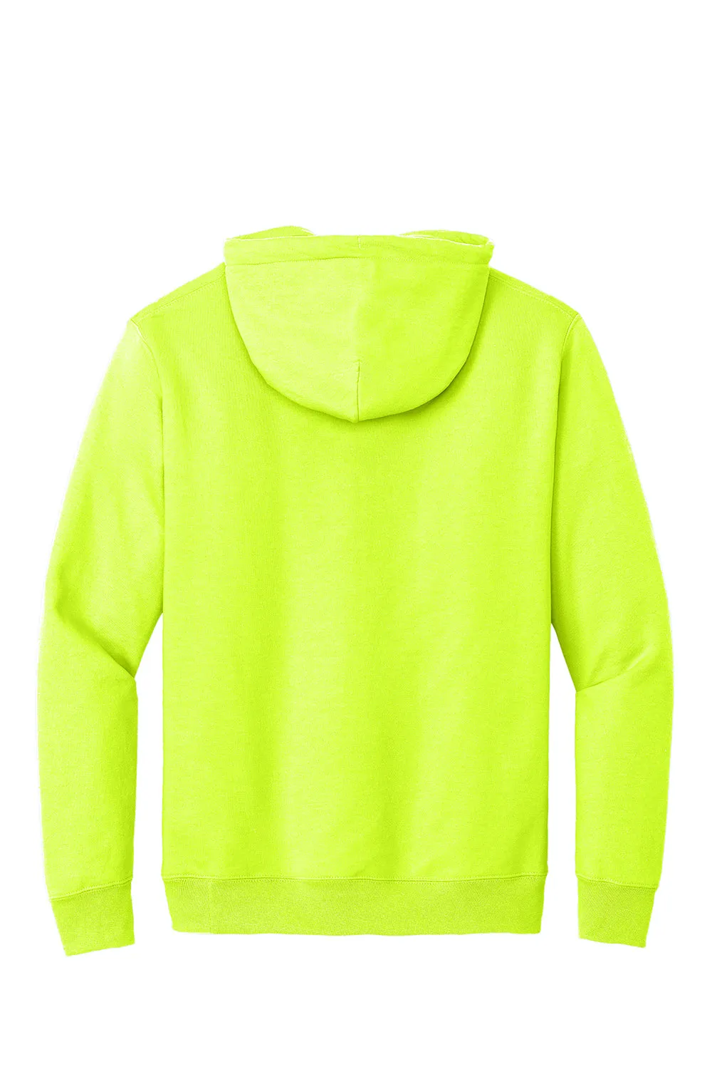 Port & Company Mens Essential Pill Resistant Fleece Hooded Sweatshirt Hoodie w/ Pouch Pocket - Safety Green