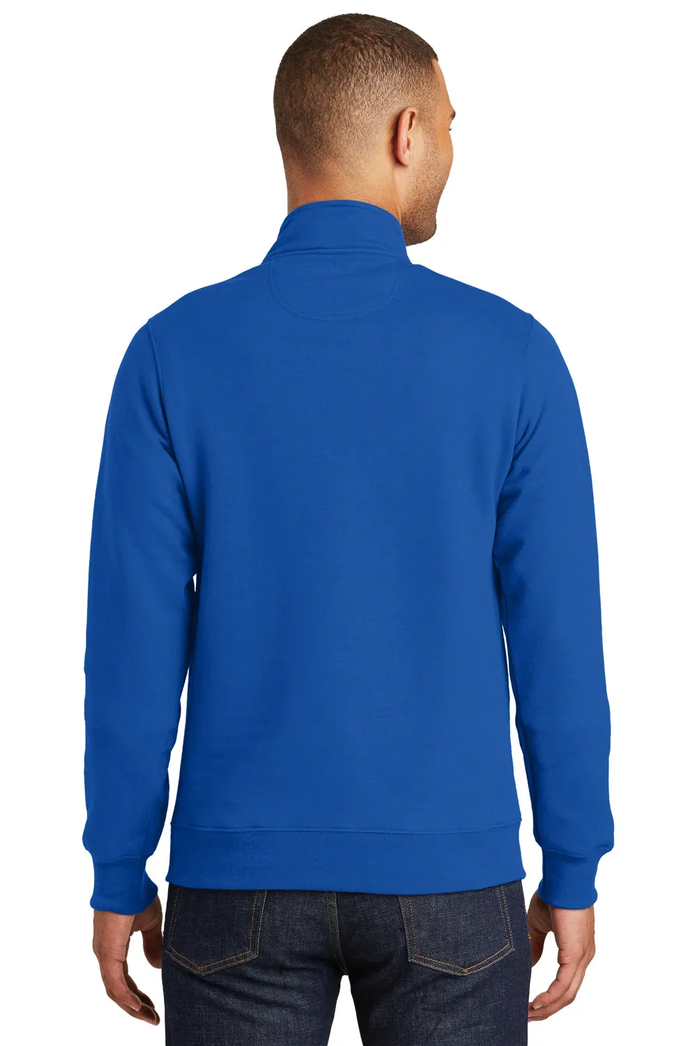 Port & Company Mens Fan Favorite Fleece 1/4 Zip Sweatshirt - True Royal Blue