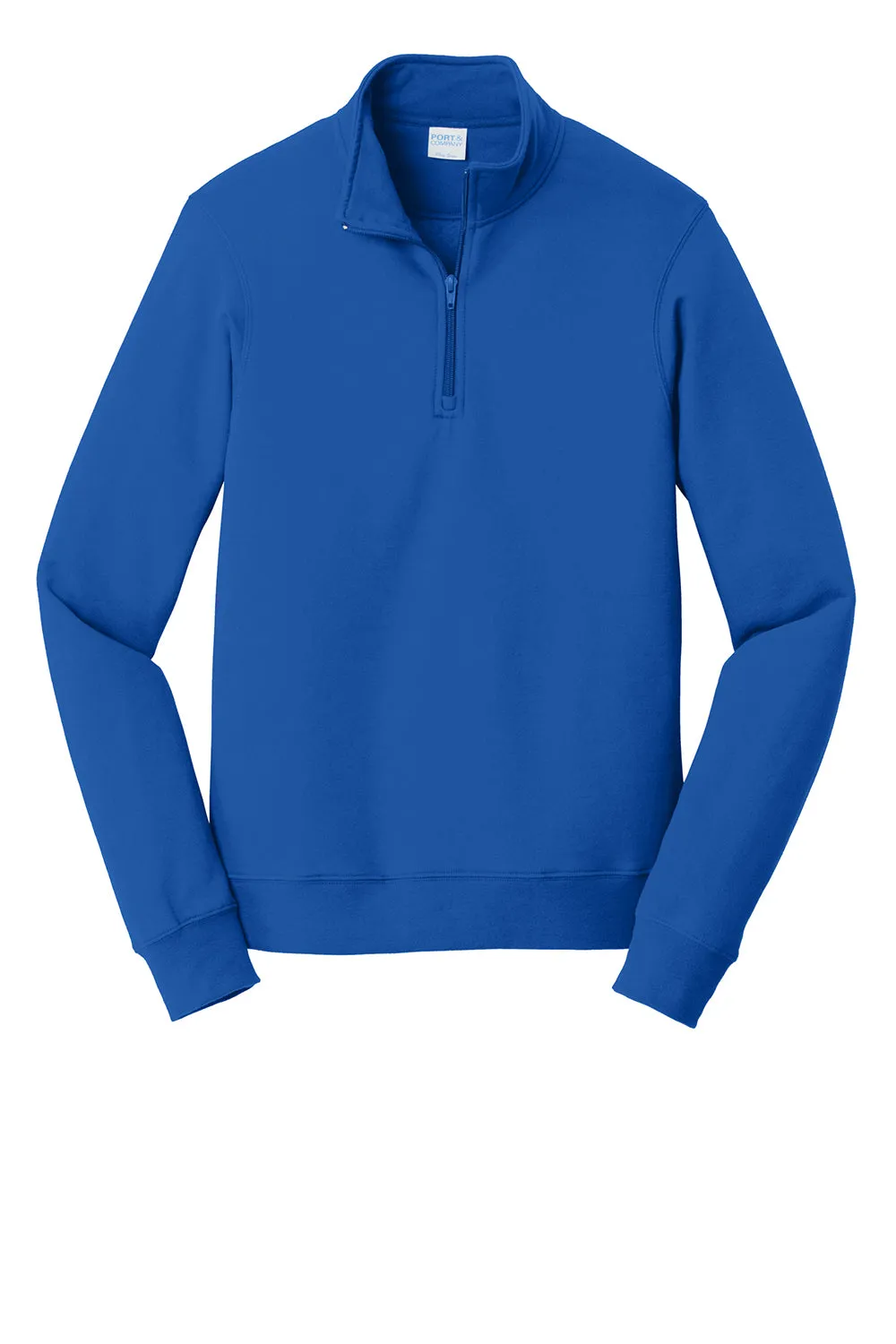 Port & Company Mens Fan Favorite Fleece 1/4 Zip Sweatshirt - True Royal Blue