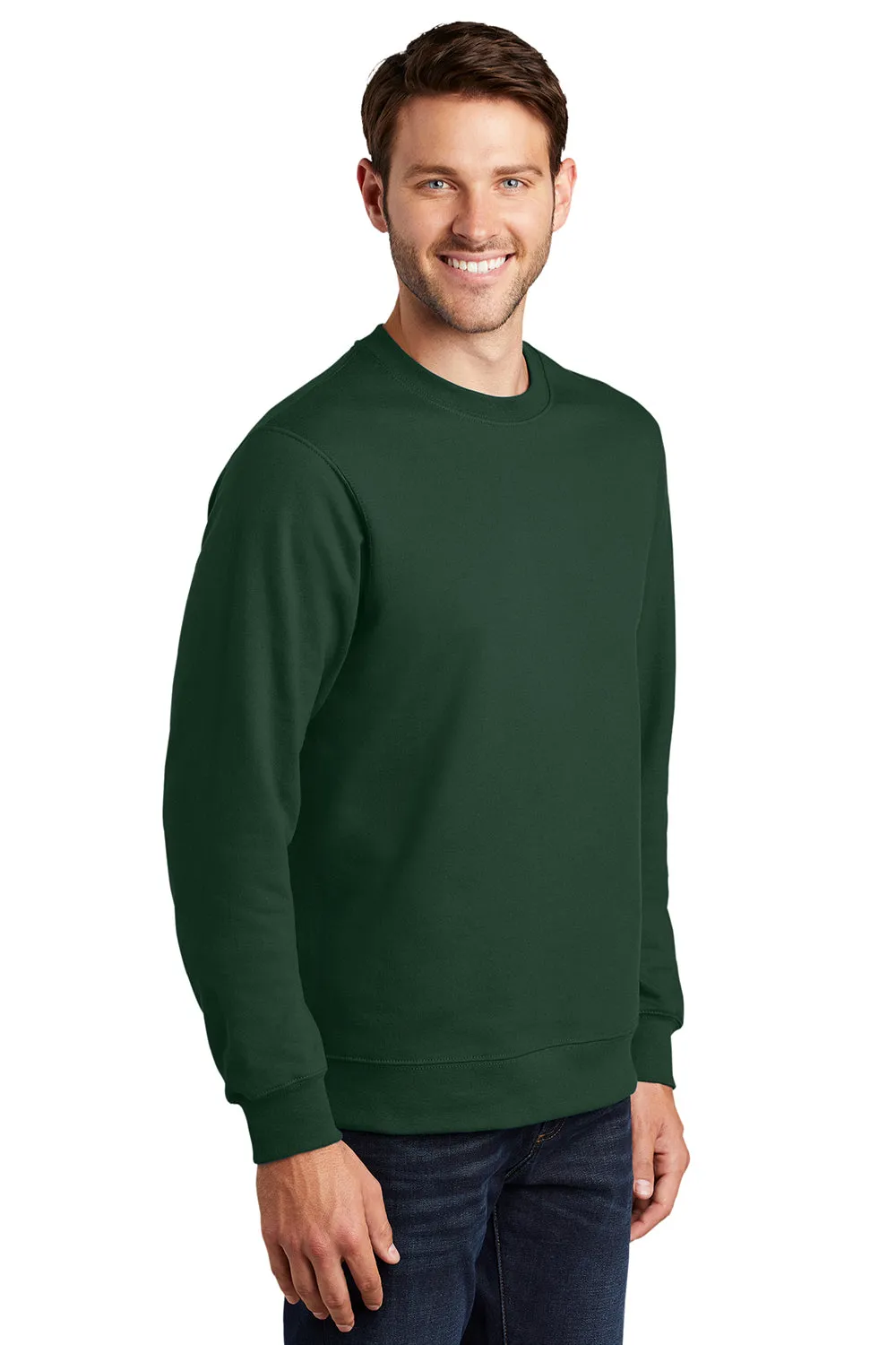 Port & Company Mens Fan Favorite Fleece Crewneck Sweatshirt - Forest Green