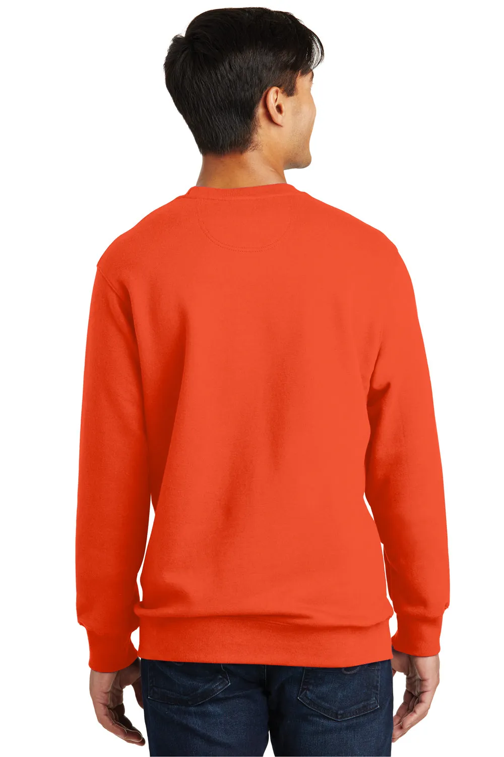 Port & Company Mens Fan Favorite Fleece Crewneck Sweatshirt - Orange - Closeout