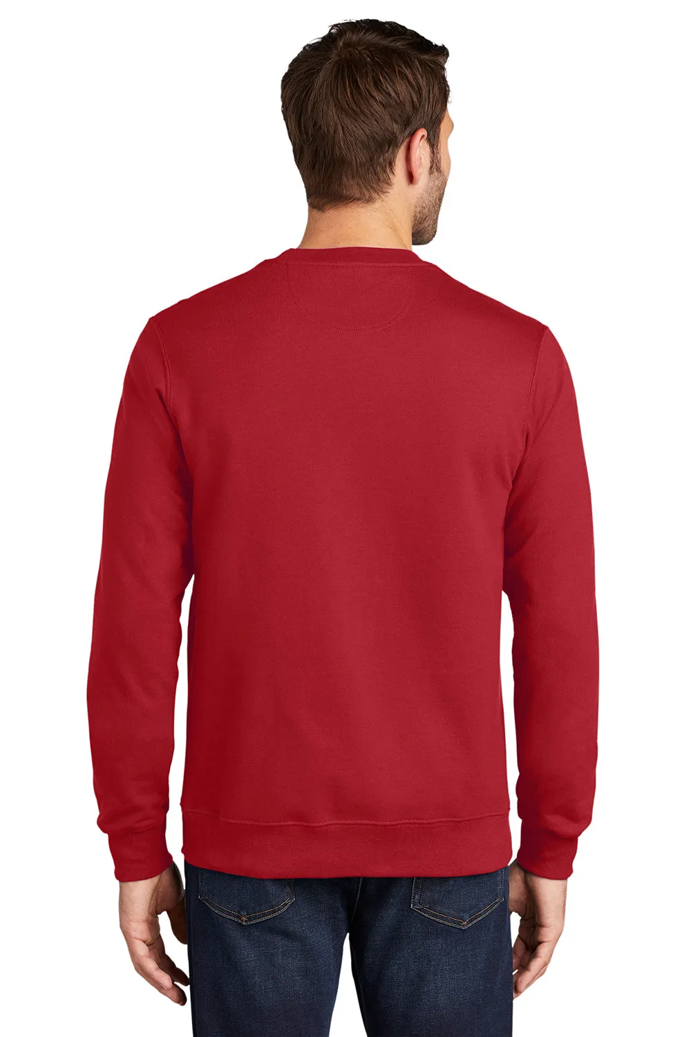 Port & Company Mens Fan Favorite Fleece Crewneck Sweatshirt - Team Cardinal Red