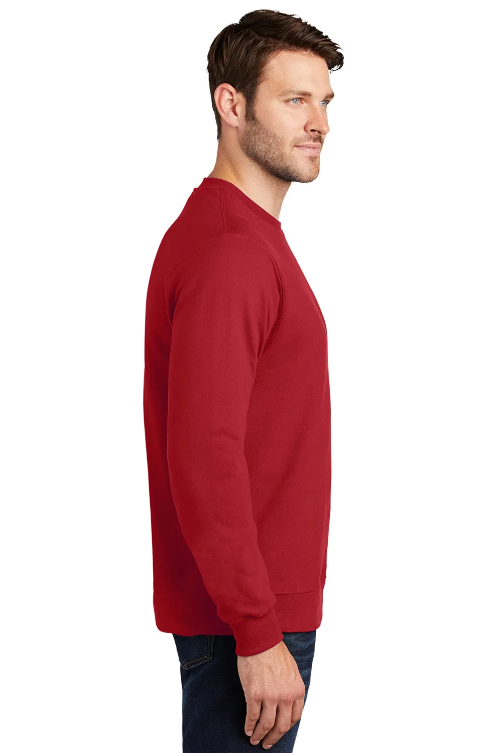 Port & Company Mens Fan Favorite Fleece Crewneck Sweatshirt - Team Cardinal Red