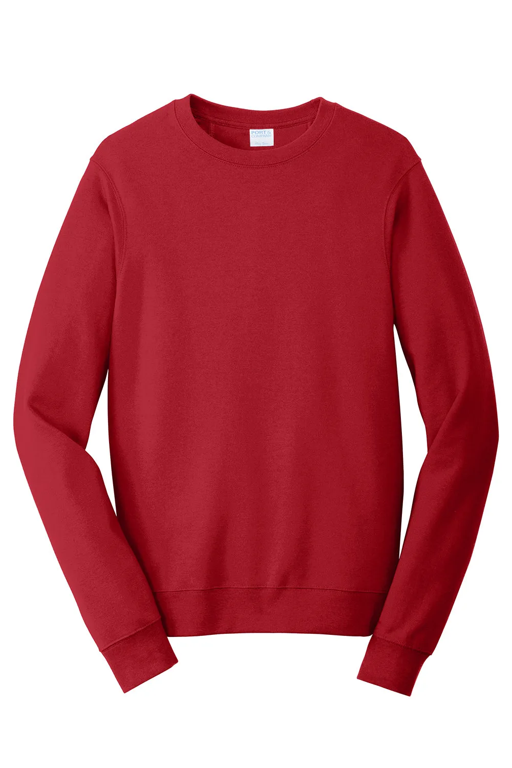 Port & Company Mens Fan Favorite Fleece Crewneck Sweatshirt - Team Cardinal Red