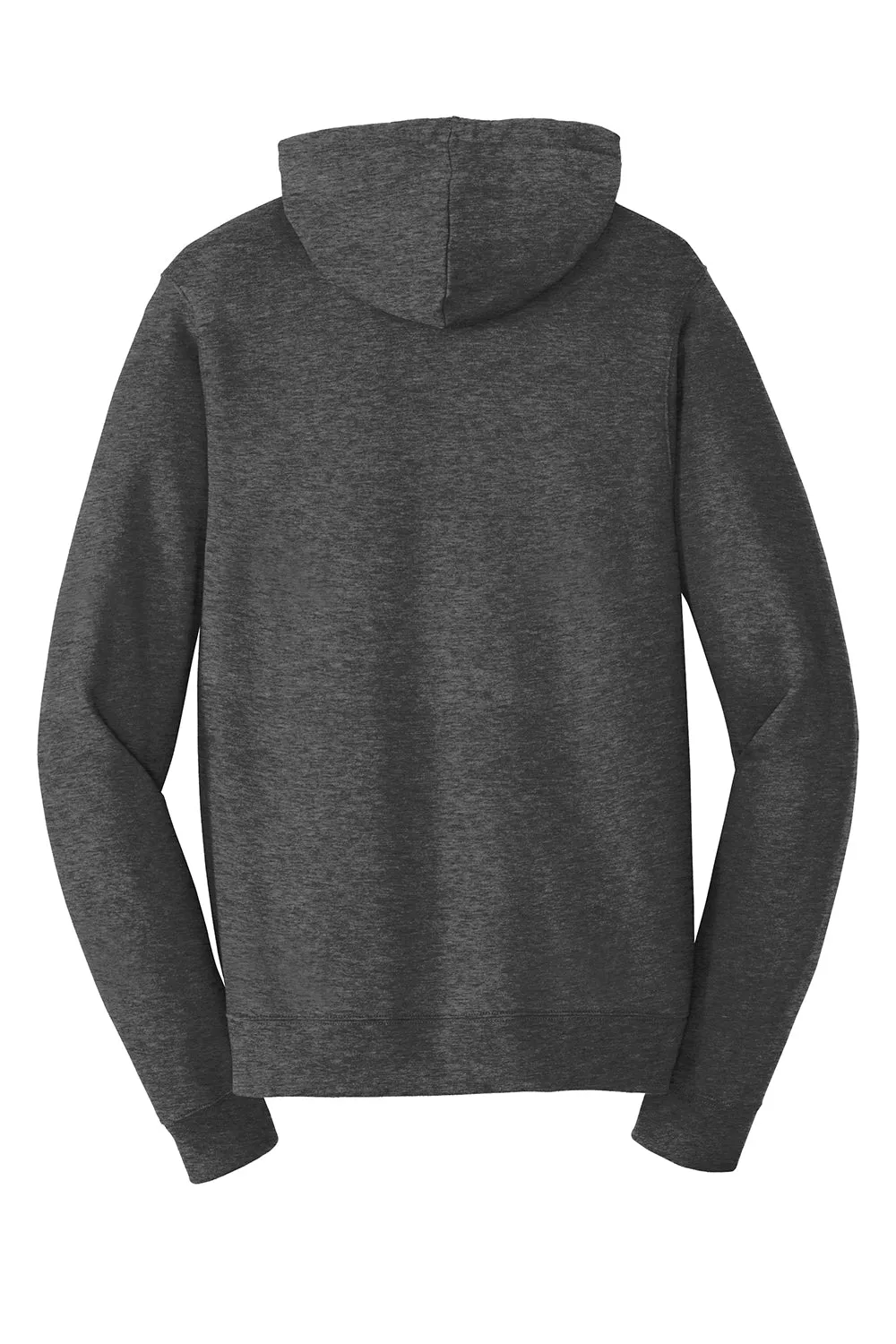 Port & Company Mens Fan Favorite Fleece Full Zip Hooded Sweatshirt Hoodie w/ Pockets - Heather Dark Grey