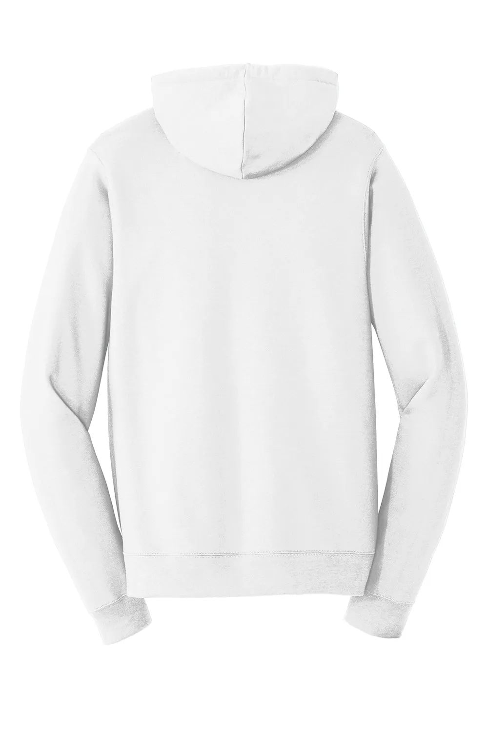Port & Company Mens Fan Favorite Fleece Full Zip Hooded Sweatshirt Hoodie w/ Pockets - White