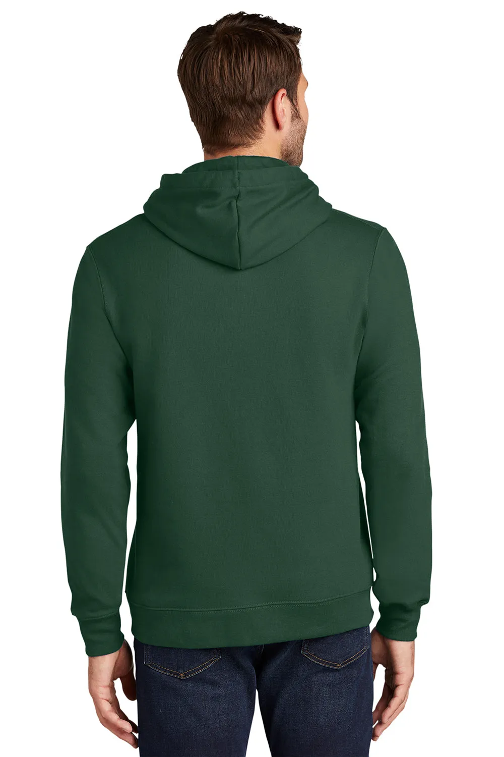 Port & Company Mens Fan Favorite Fleece Hooded Sweatshirt Hoodie w/ Pouch Pocket - Forest Green