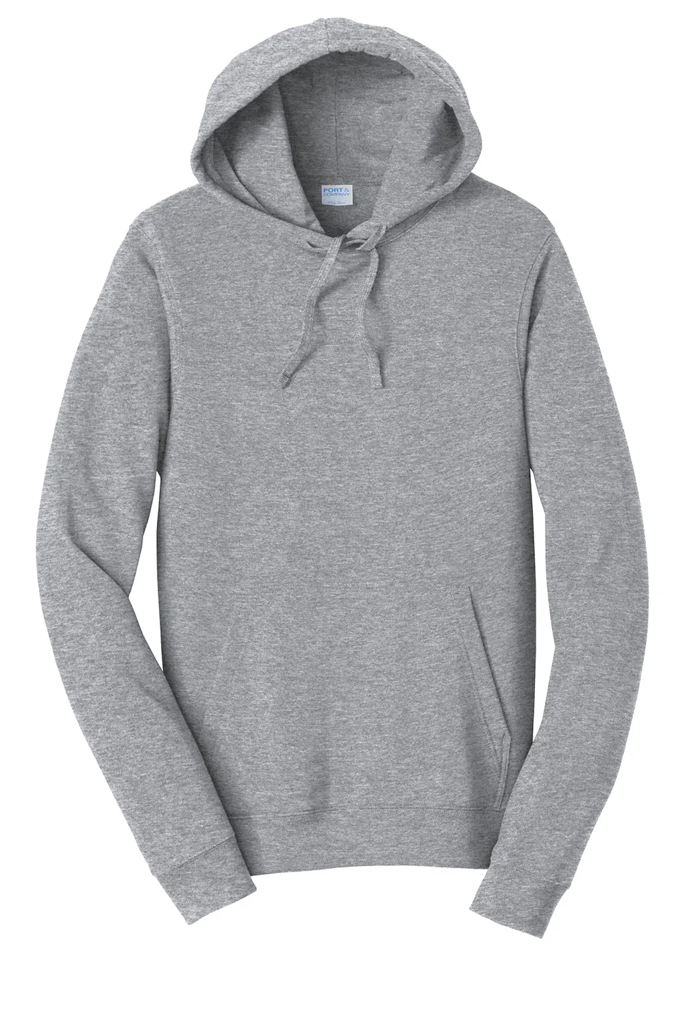Port & Company Mens Fan Favorite Fleece Hooded Sweatshirt Hoodie w/ Pouch Pocket - Heather Grey