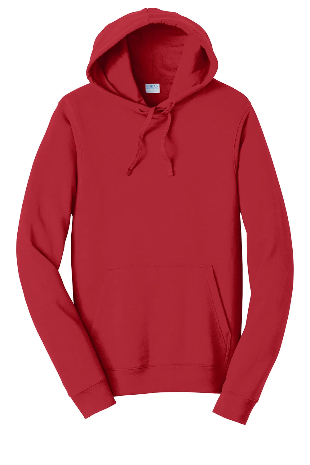 Port & Company Mens Fan Favorite Fleece Hooded Sweatshirt Hoodie w/ Pouch Pocket - Team Cardinal Red
