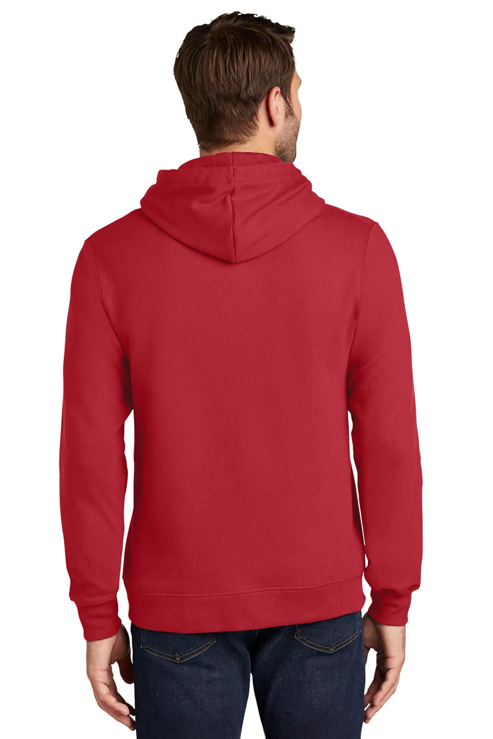 Port & Company Mens Fan Favorite Fleece Hooded Sweatshirt Hoodie w/ Pouch Pocket - Team Cardinal Red